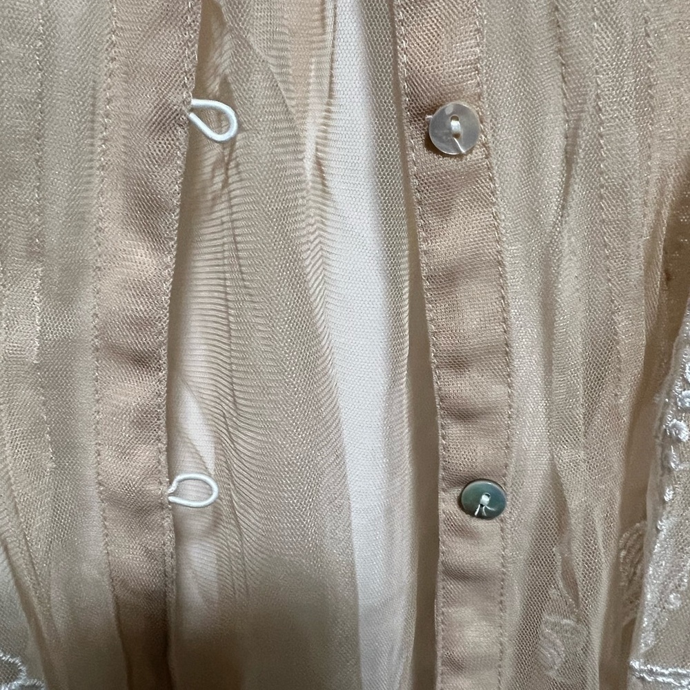 Soft Surroundings CHARLOTTE TOP, New with Tags, Sheer Button Front Blouse - Picture 6 of 6